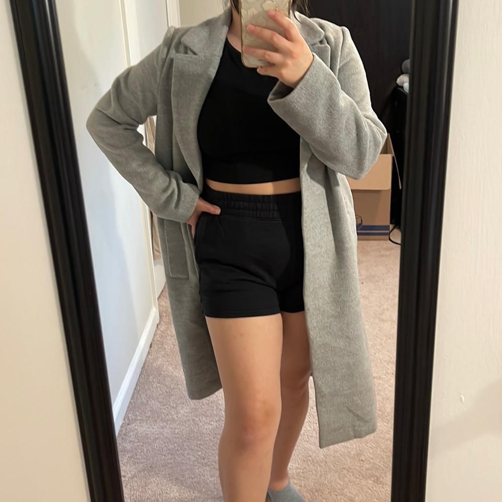 Light gray H&M long thick coat